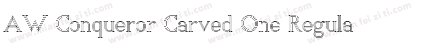 AW Conqueror Carved One Regular字体转换